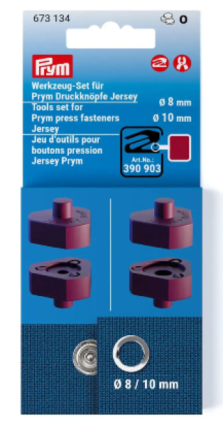 Werkzeug-Set für Druckknöpfe Jersey 8+10mm