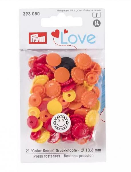 Color Snaps Druckknöpfe Blume 13,6mm von prym Love