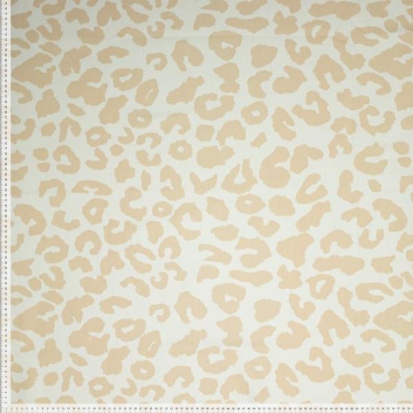 Canvas Baumwolle Webware Leo-Optik Fb. creme-beige