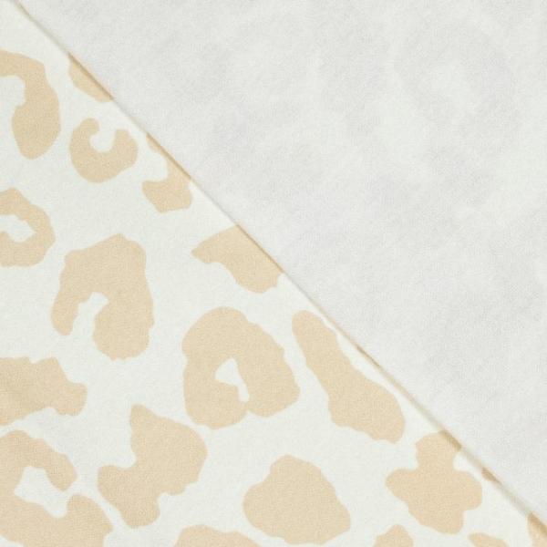 Canvas Baumwolle Webware Leo-Optik Fb. creme-beige