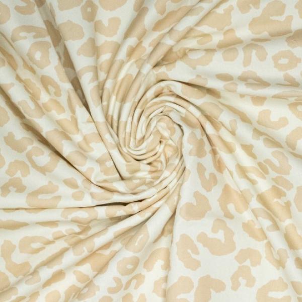 Canvas Baumwolle Webware Leo-Optik Fb. creme-beige