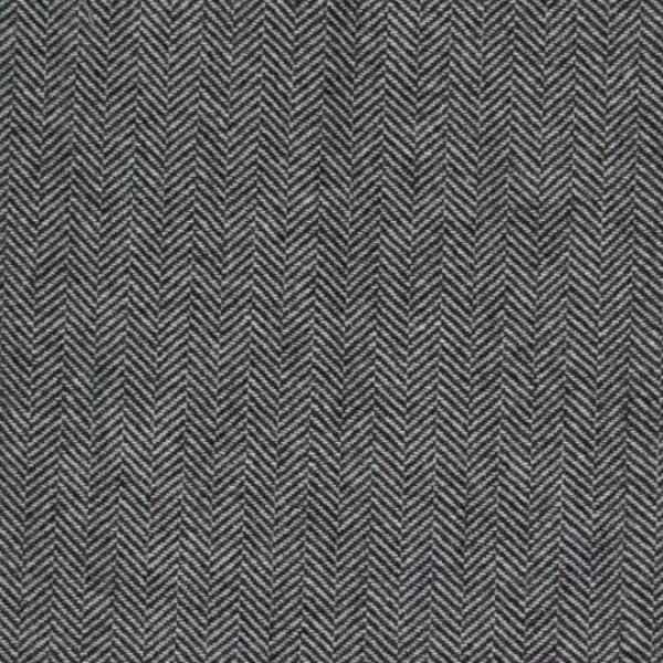Webstoff Woll-/Polyestermischung Fischgrat Fb. Anthazit