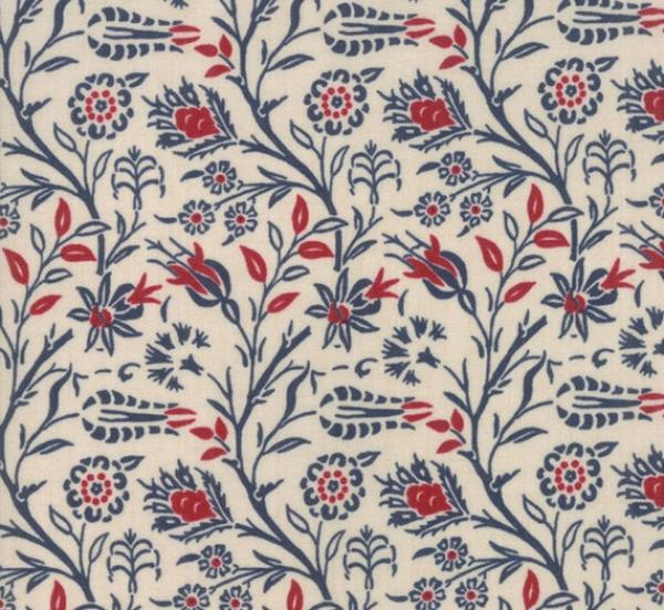 13831-14 Moda french general Blumen beige rot blau