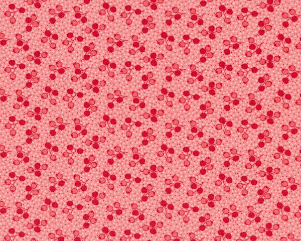 Littte Ruby Beeren-Zweige rot weiß 55133-17 Moda