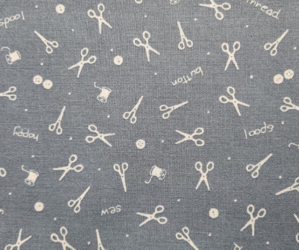 Patchworkbaumwolle Masako Wakayama American grau blau gemustert