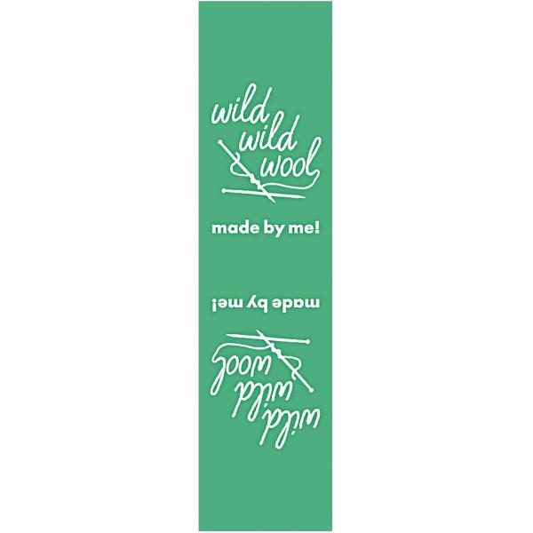Rico Design Webetiketten außen wild wild wool grün 2x8cm 3 Stück