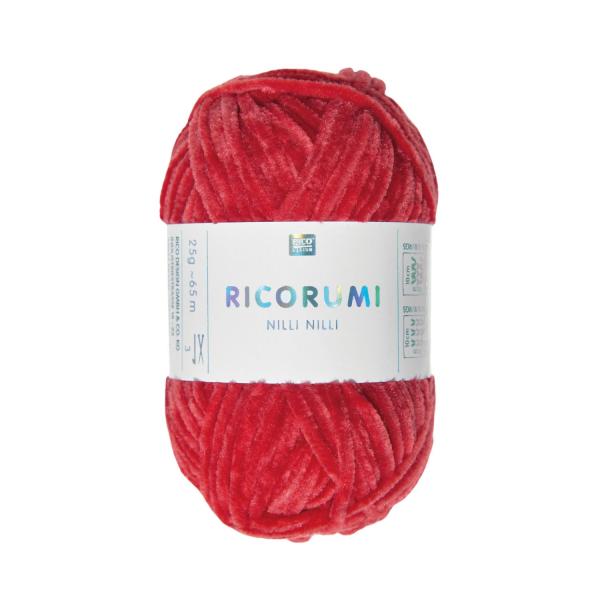 Ricorumi Nilli Nilli Chenille Garn 25g Fb. 9 Rot