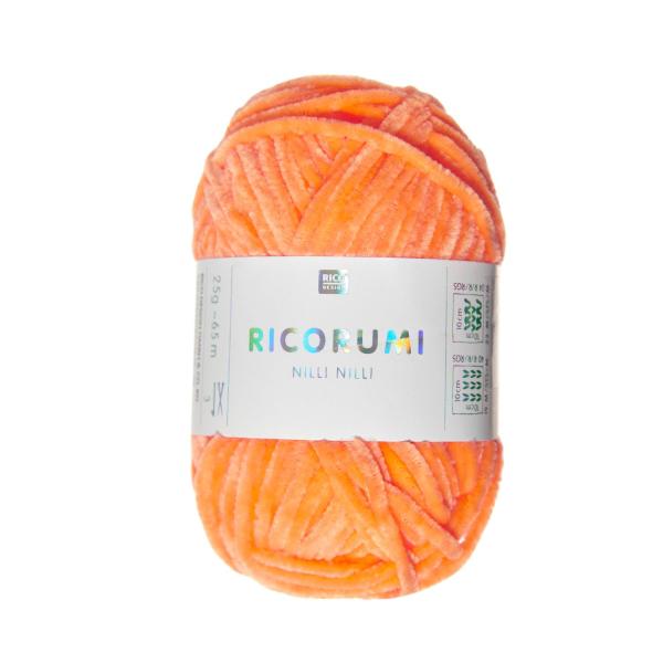 Ricorumi Nilli Nilli Chenille Garn 25g Fb. 29 Neon Orange