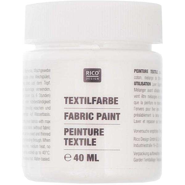 Textilfarbe weiß 40ml zum Malen