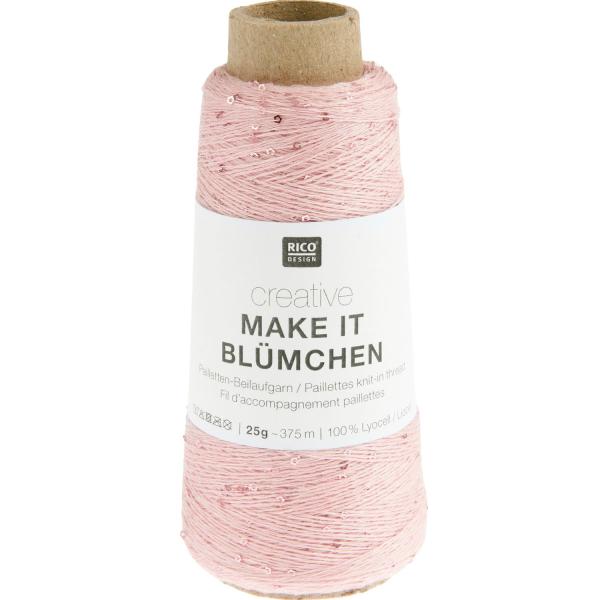 Creative Make It Blümchen Pailleten-Beilaufgarn Fb. 1 Rosa