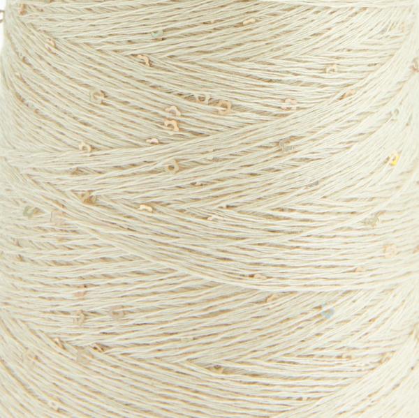 Creative Make It Blümchen Pailleten-Beilaufgarn Fb. 5 Natur