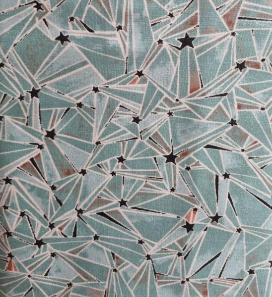 Patchworkbaumwolle Moonlight Aqua Sterne von Robert Kaufman