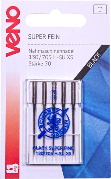 ähmaschinennadeln 130/705 H-SU XS Black Super Fein 70