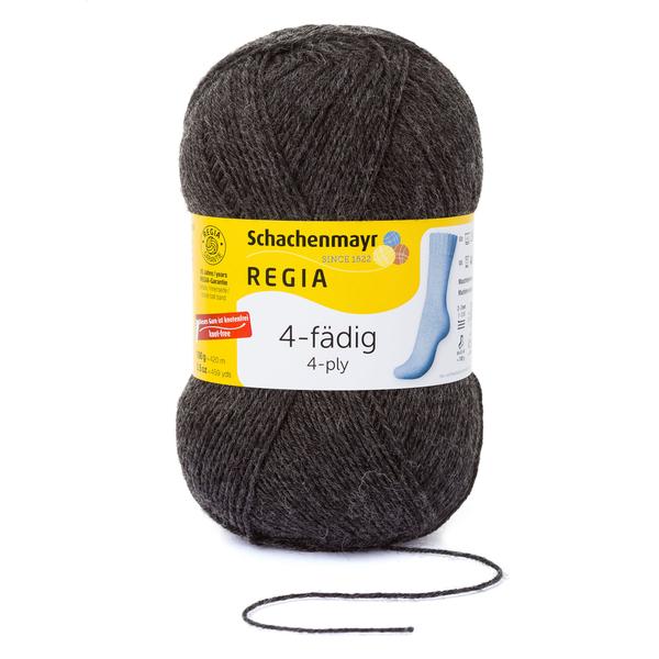 Regia 4-fädig 100g anthrazit meliert