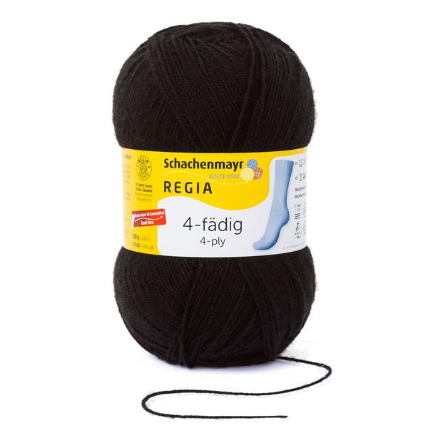 Regia 4-fädig 100g schwarz