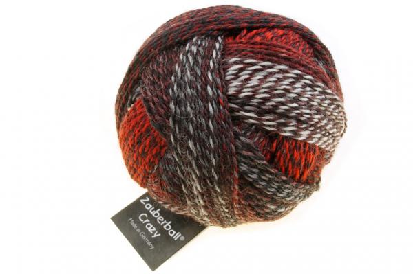 Zauberball®Crazy 2337_ Marsexperiment 75% Schurwolle (Strong Quality, superwash) 25% Polyamid (biologisch abbaubar)