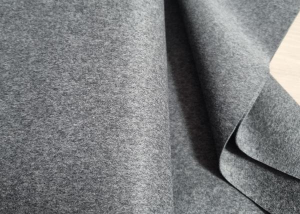 Mantelflausch 80 % Wolle 20% Polyester mittelgrau melange
