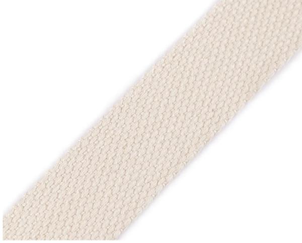 Gurtband Baumwolle+Polyester 2,5 cm breit Fb. Natur