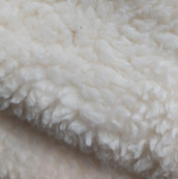 Plüschstoff Baumwolle Gobi Fb. wollweiß creme von Swafing