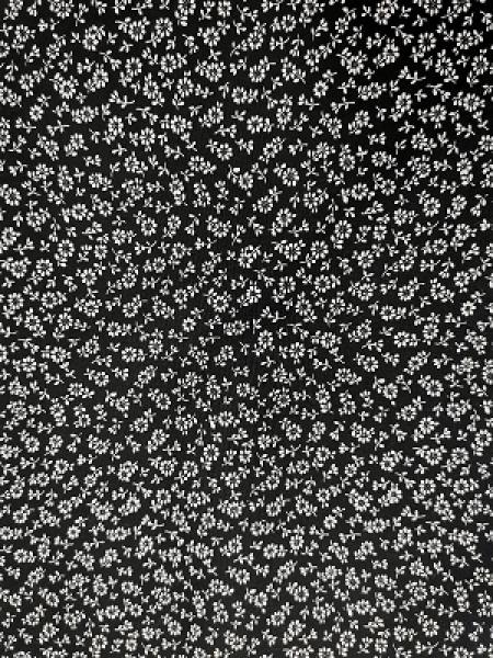 Patchworkbaumwolle Blümchen schwarz/weiß Sevenberry Print