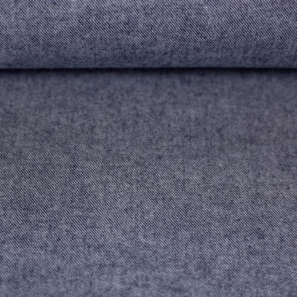 Baumwoll Flanell Stoff Hudson Fb. Jeansblau von Swafing