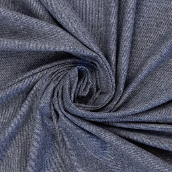 Baumwoll Flanell Stoff Hudson Fb. Jeansblau von Swafing