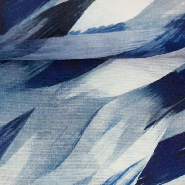 Baumwoll-Leinen Webware Adria Fb. Blau