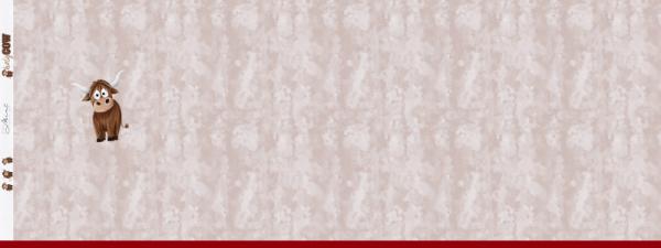 French Terry Holy Cow by Mrs Mint Design, Panel, ca.50cm, Kühe, beige