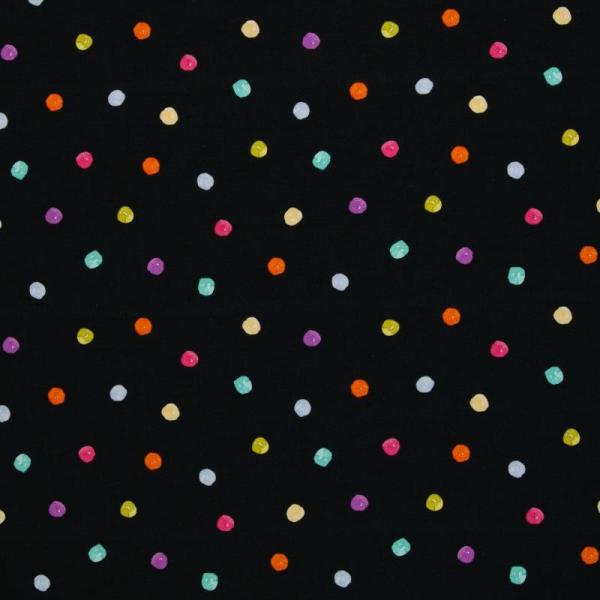 Jersey Baumwolle Flowerpop by Hip Som Hap, 778288 Tupfen, bunt/schwarz