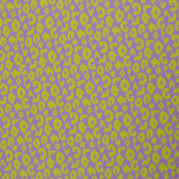 Kunstleder Happy Collection Cherry Picking Leo lila-neongrünKunstleder Happy Collection Cherry Picking Leo lila-neongrün