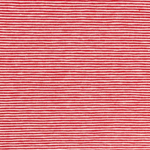 Baumwolljersey Bella Mini Streifen rot-weiß von Swafing