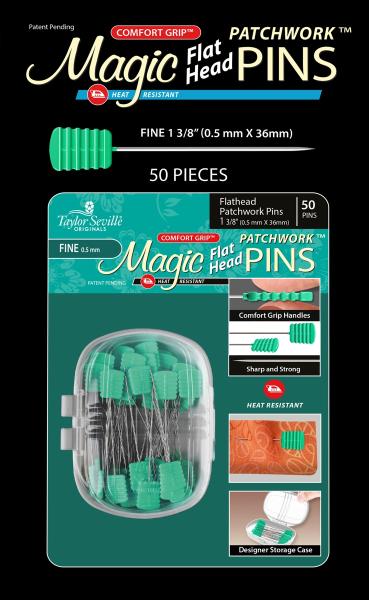 Taylor Seville Magic Pins Stecknadeln Flat head Fein 0,5 x 36 mm