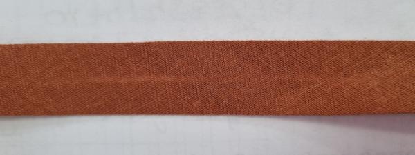Baumwoll-Schrägband 40/20 mm Meterware Fb. Cognac braun