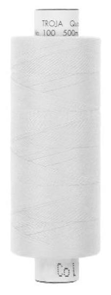 Troja Nähgarn Allesnäher 500 m 100% Polyester Fb. 2000 rein-weiß