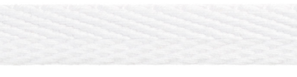 Hoodiband 15 mm breit flach Fb. Weiß 100% Baumwolle