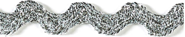 Zackenlitze Lurex silber 5 mm