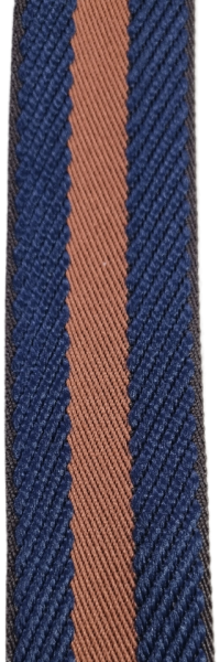 Taschengurtband braun-blau Streifen 4 cm breit