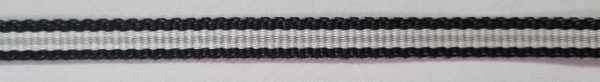 Ripsband gestreift grau 6mm