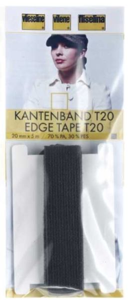 Vlieseline Kantenband T20 20 mm x 5 m anthrazit