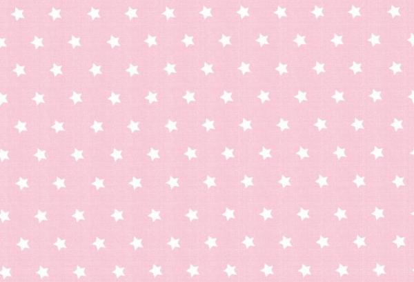 010506235 Westfalenstoffe Sterne rosa weiß