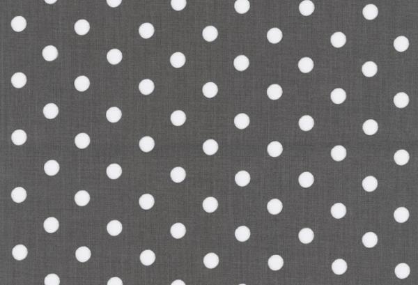 Baumwollstoff Bergen anthrazit-weiß Punkte von Westfalenstoffe