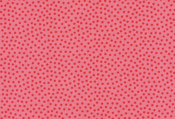 Westfalenstoffe Junge Linie kleine Punkte rosa-rot