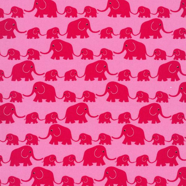 Baumwollstoff Junge Linie Elefanten Rosa kbA 010518231 Westfalenstoffe