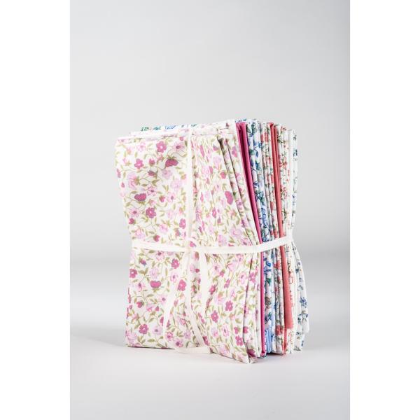 Stoffpaket Mille fleurs 12 Stück je 48x48 cm