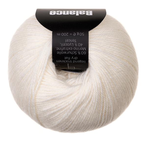 Balance Merino-Tencel Fb. uni Weiß von Atelier Zitron