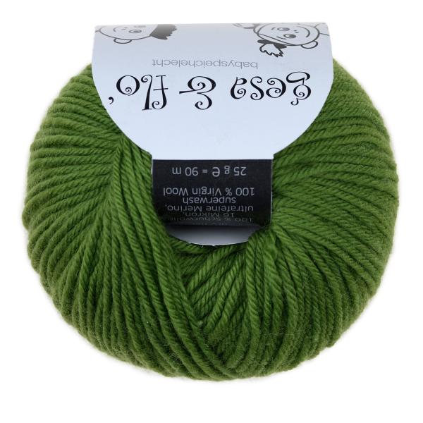 Gesa & Flo Merino babyspeichelecht Fb.35 Grün