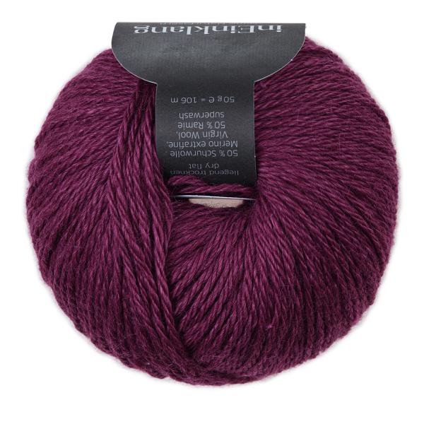 InEinklang Merino-Hanf-Garn Fb. 515 Weinrot von Ateliert Zitron