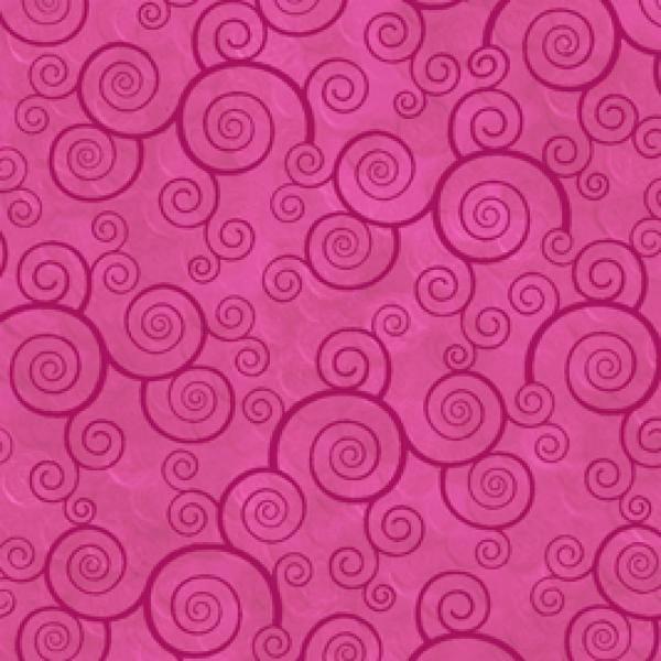 Quilting Treasure Harmony - Curly Scroll - bubble gum: Pink 24778P