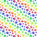 Rainbow Collection, Paw prints Fb. weiß Elisabeths Studio