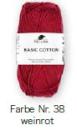 Baumwollgarn Basic Cotton Fb. 38 weinrot von Pro Lana